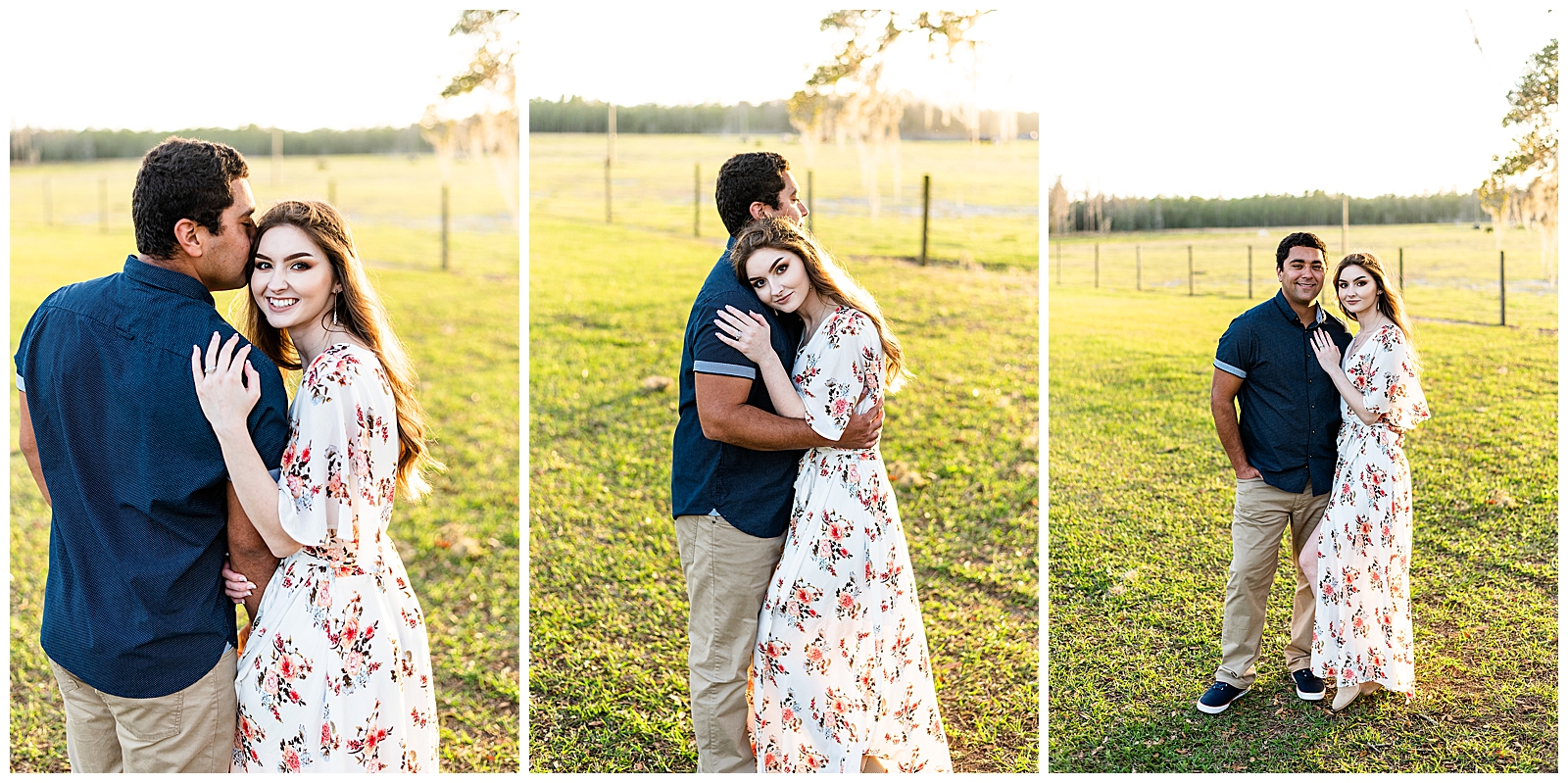 rustic sunset engagement session dade city