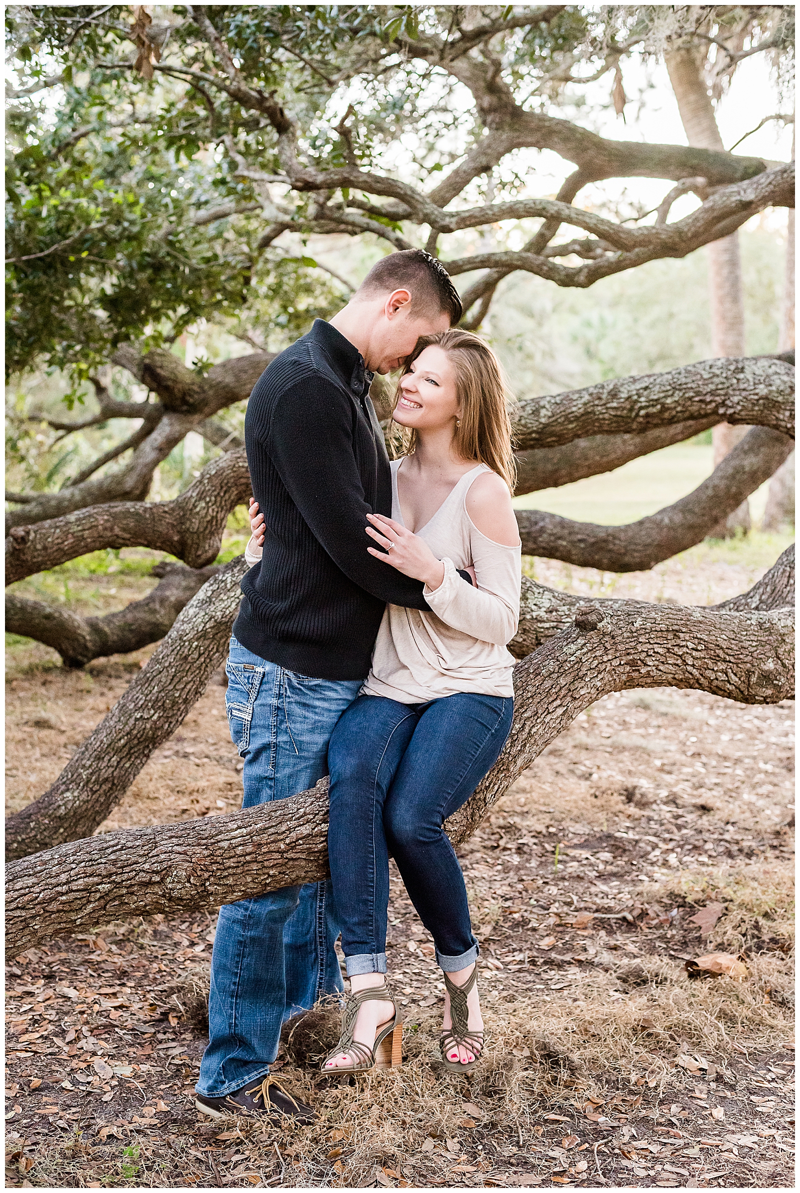 safety harbor engagement session style bright and airy